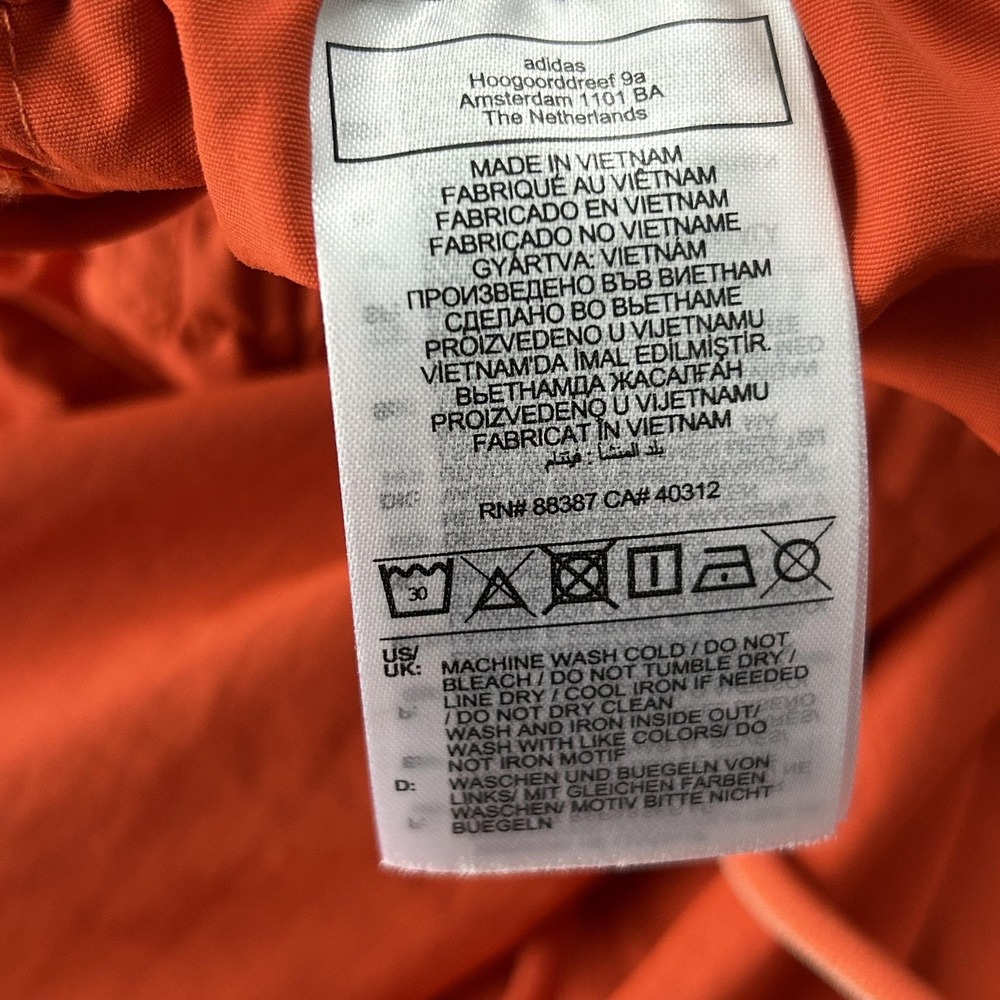 Adidas Stella McCartney Pants Womens Small Orange ASMC‎ Woven TP Track Joggers - Picture 5 of 13